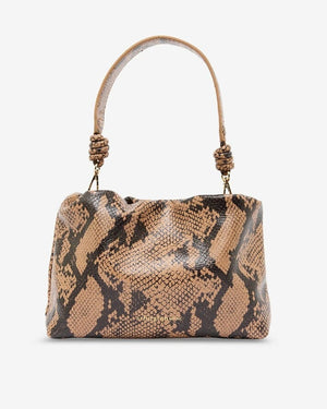 ARLINGTON MILNE Martha Bag - Caramel Python HANDBAG - Zabecca Living