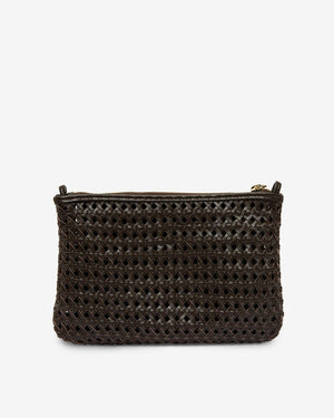 ARLINGTON MILNE Molly Weave Crossbody - Chocolate HANDBAG - Zabecca Living