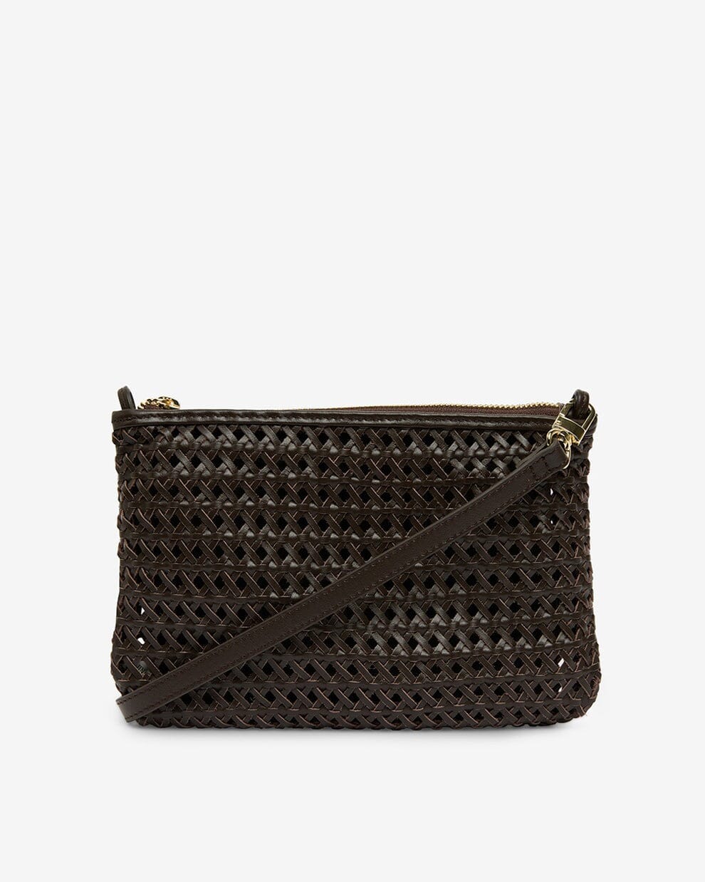 ARLINGTON MILNE Molly Weave Crossbody - Chocolate HANDBAG - Zabecca Living