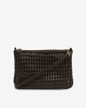ARLINGTON MILNE Molly Weave Crossbody - Chocolate HANDBAG - Zabecca Living