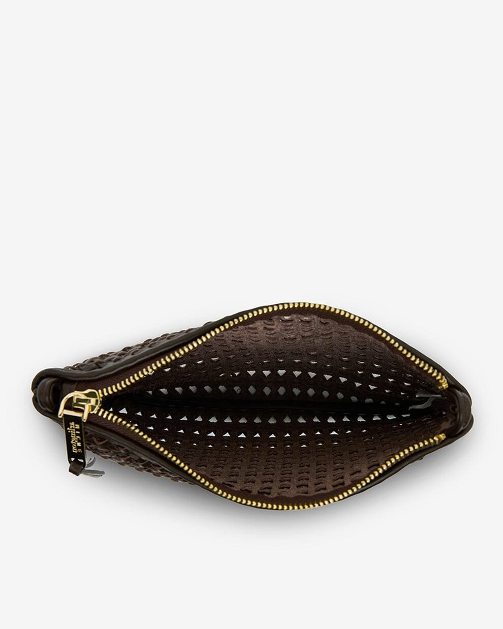 ARLINGTON MILNE Molly Weave Crossbody - Chocolate HANDBAG - Zabecca Living