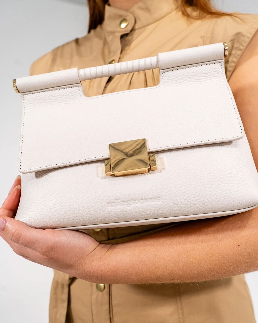 ARLINGTON MILNE Payton Handbag - Chalk HANDBAG - Zabecca Living