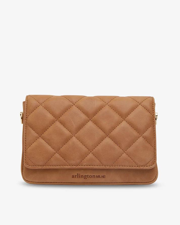 ARLINGTON MILNE Sarah Crossbody - Vintage Tan HANDBAG - Zabecca Living