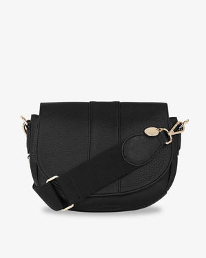 ARLINGTON MILNE Zara Saddle Bag - Black HANDBAG - Zabecca Living