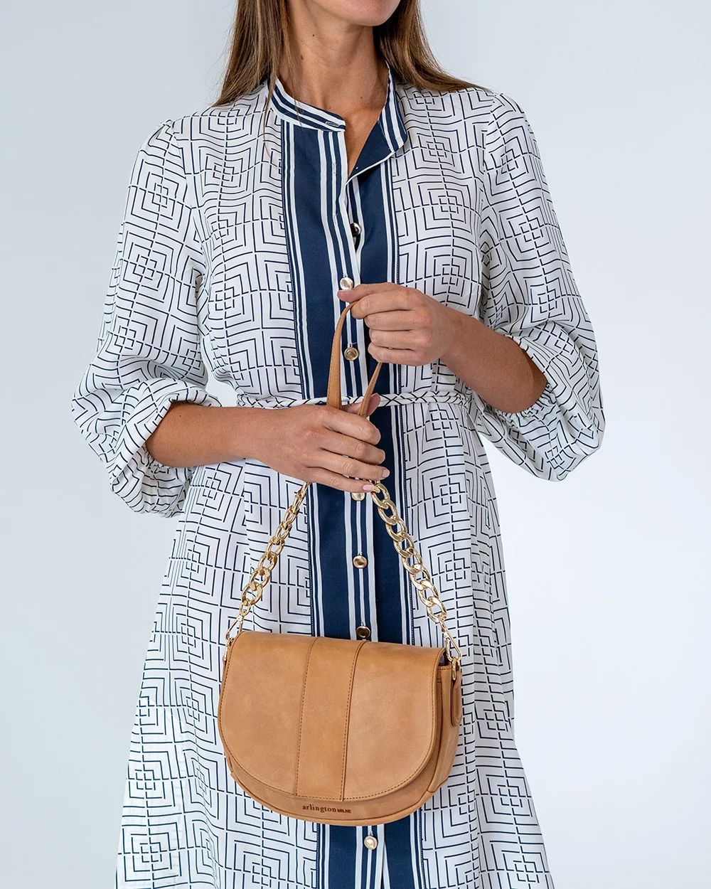 ARLINGTON MILNE Zara Saddle Bag - Vintage Tan HANDBAG - Zabecca Living
