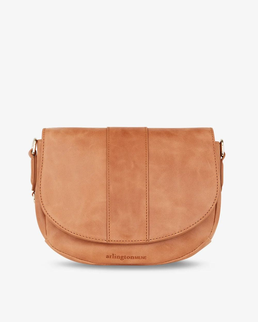 ARLINGTON MILNE Zara Saddle Bag - Vintage Tan HANDBAG - Zabecca Living