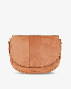 ARLINGTON MILNE Zara Saddle Bag - Vintage Tan HANDBAG - Zabecca Living