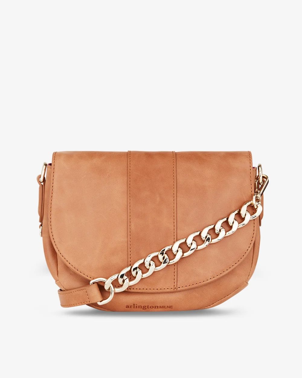 ARLINGTON MILNE Zara Saddle Bag - Vintage Tan HANDBAG - Zabecca Living