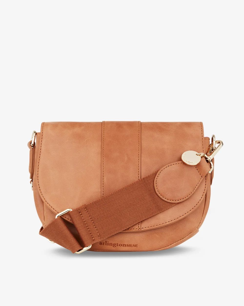 ARLINGTON MILNE Zara Saddle Bag - Vintage Tan HANDBAG - Zabecca Living