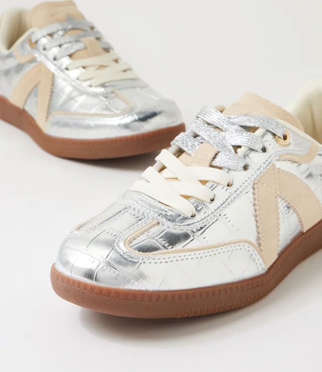 ASFVLT Elite Classic Sneaker - Silver Croc/Tan SNEAKERS - Zabecca Living