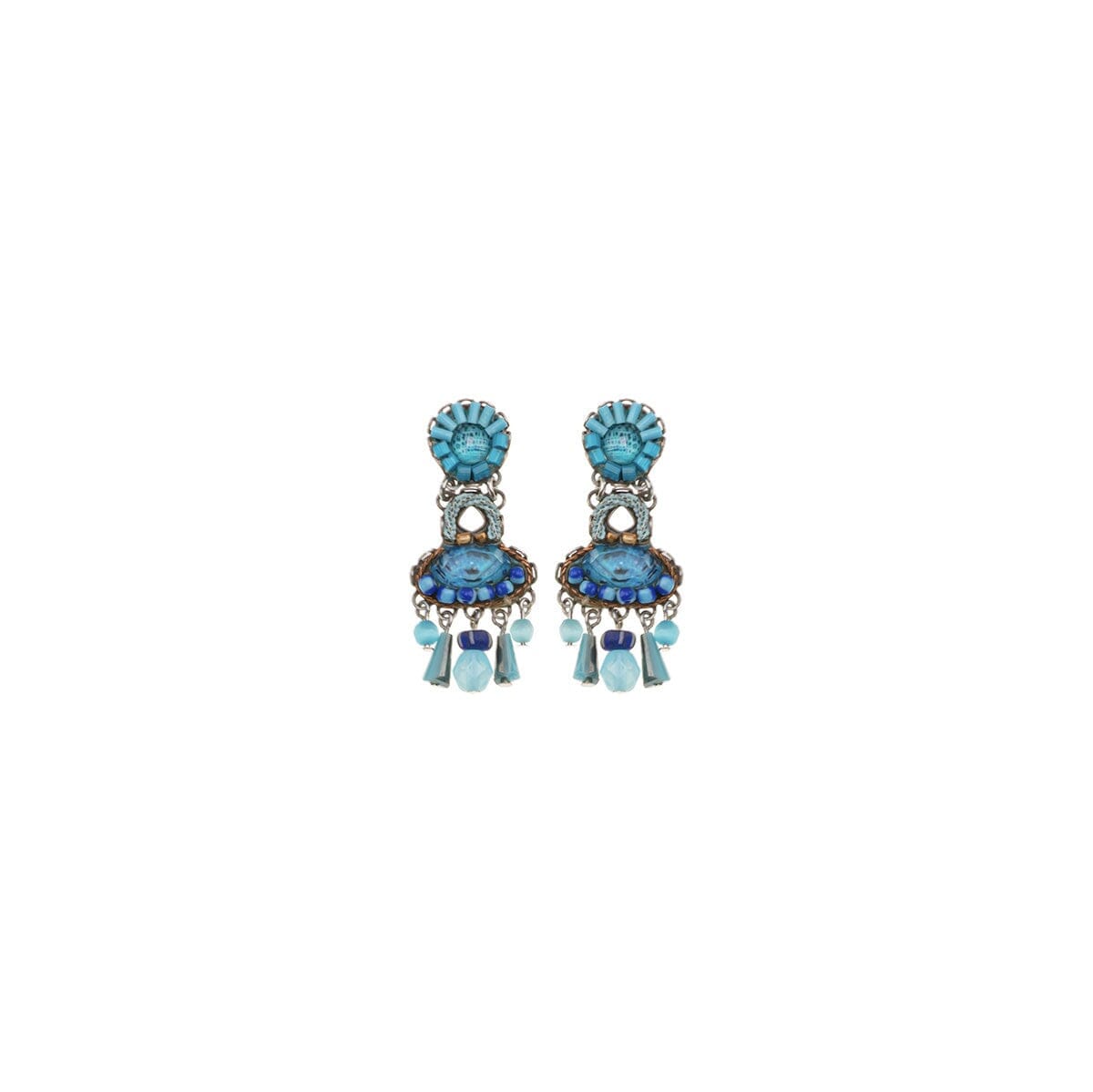 AYALA BAR Blue Beaded Earrings - Horizon Earrings - Zabecca Living