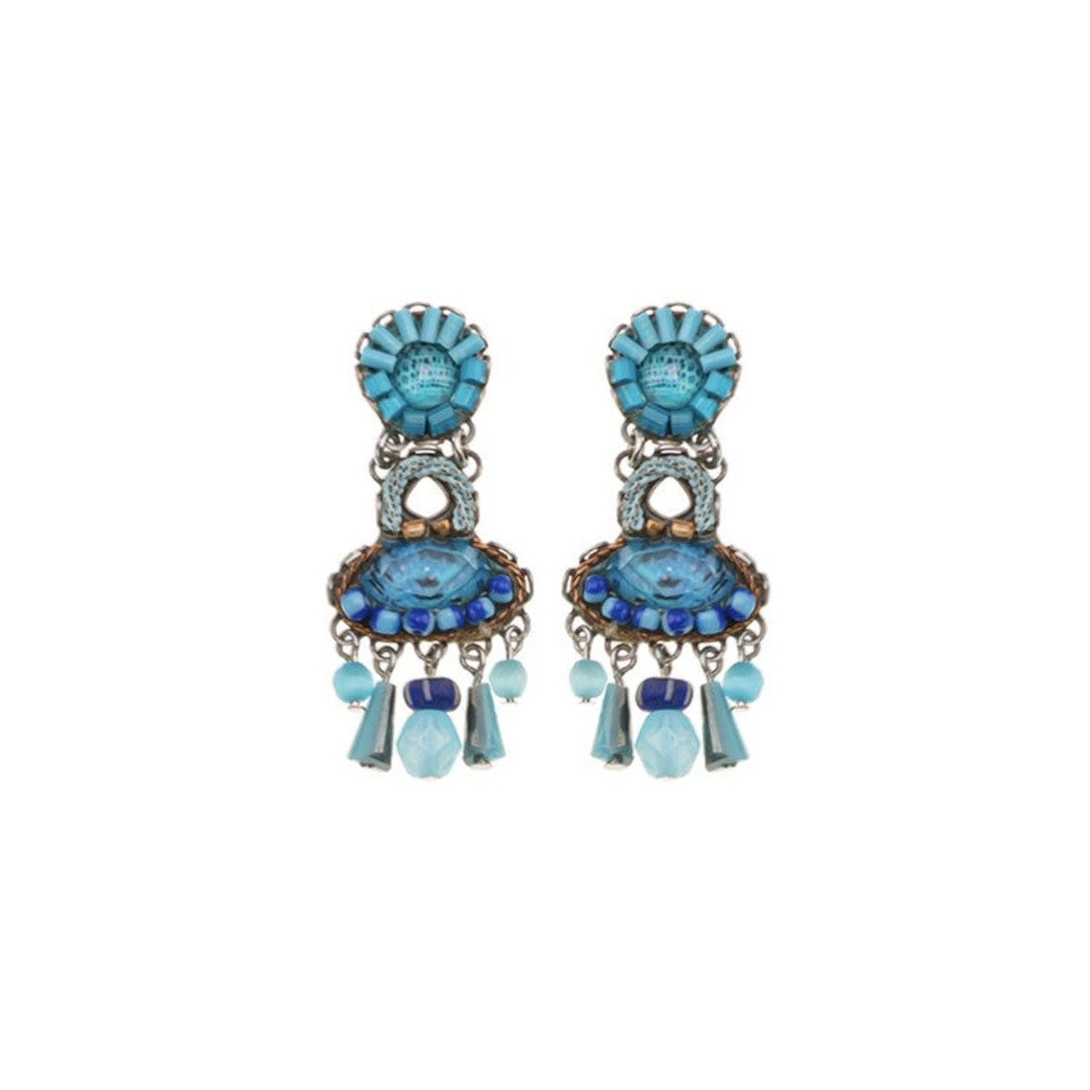 AYALA BAR Blue Beaded Earrings - Horizon Earrings - Zabecca Living