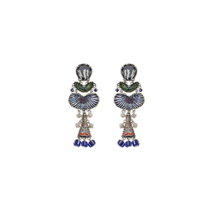 AYALA BAR Blue Domes Blue Glass Earrings - Paros Earrings - Zabecca Living