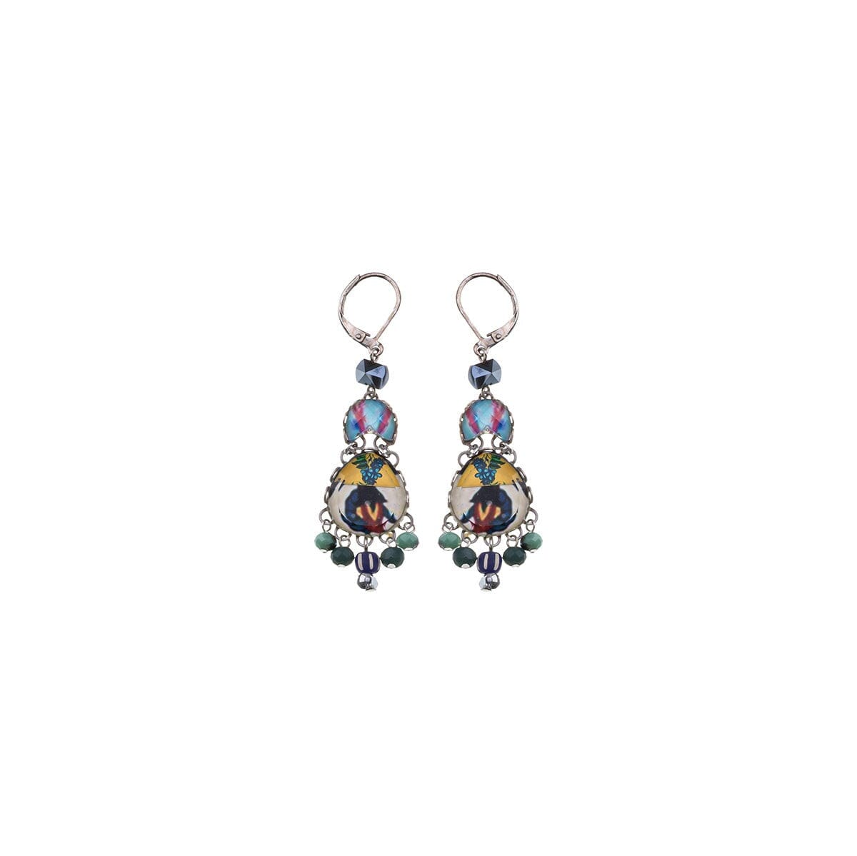 AYALA BAR Candy Twist Drop Colorful Glass Earrings - Lolly Earrings - Zabecca Living