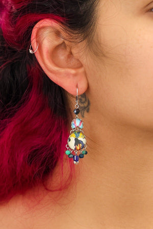 AYALA BAR Candy Twist Drop Colorful Glass Earrings - Lolly Earrings - Zabecca Living