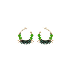 AYALA BAR Hoop Beaded Oba Earrings Earrings - Zabecca Living