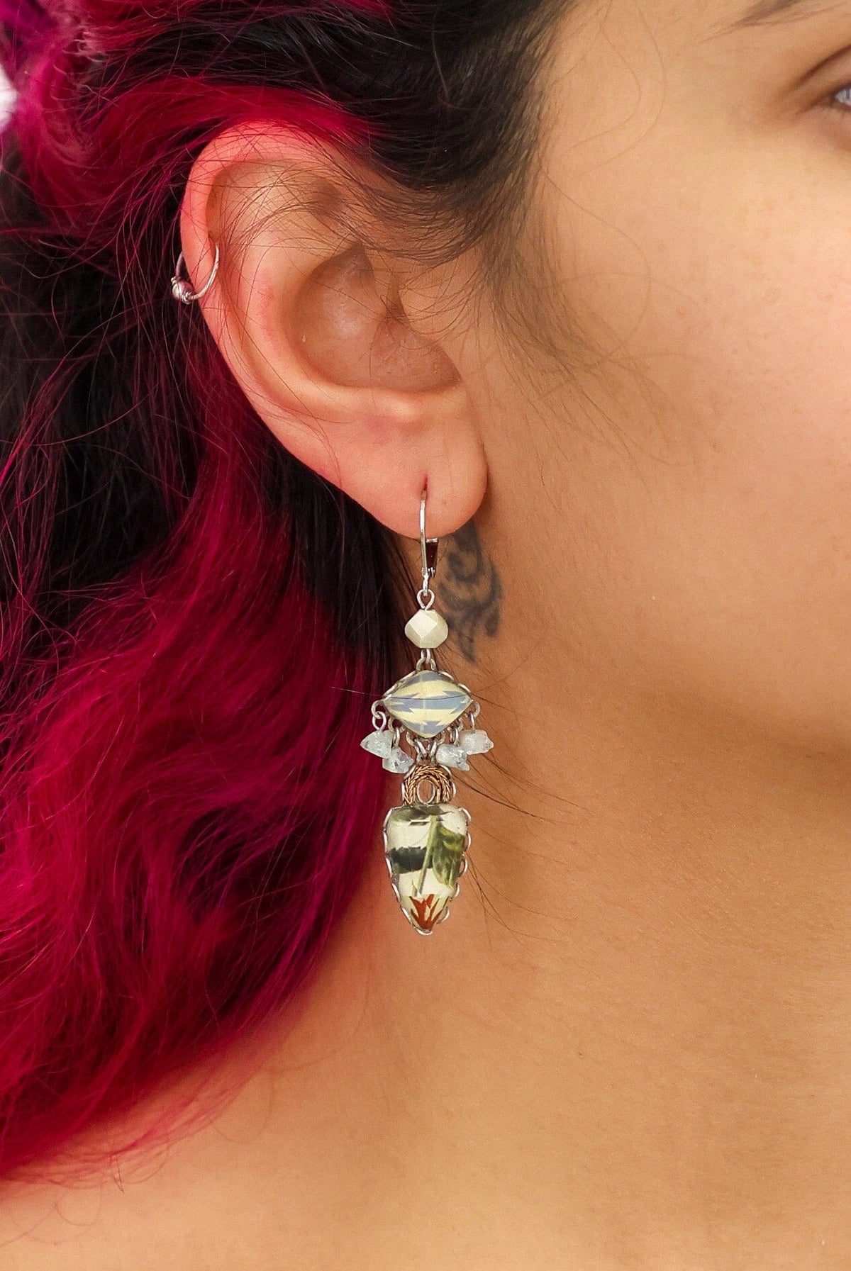 AYALA BAR Neptune's Garden Glass Hanging Earrings - Agar Earrings - Zabecca Living