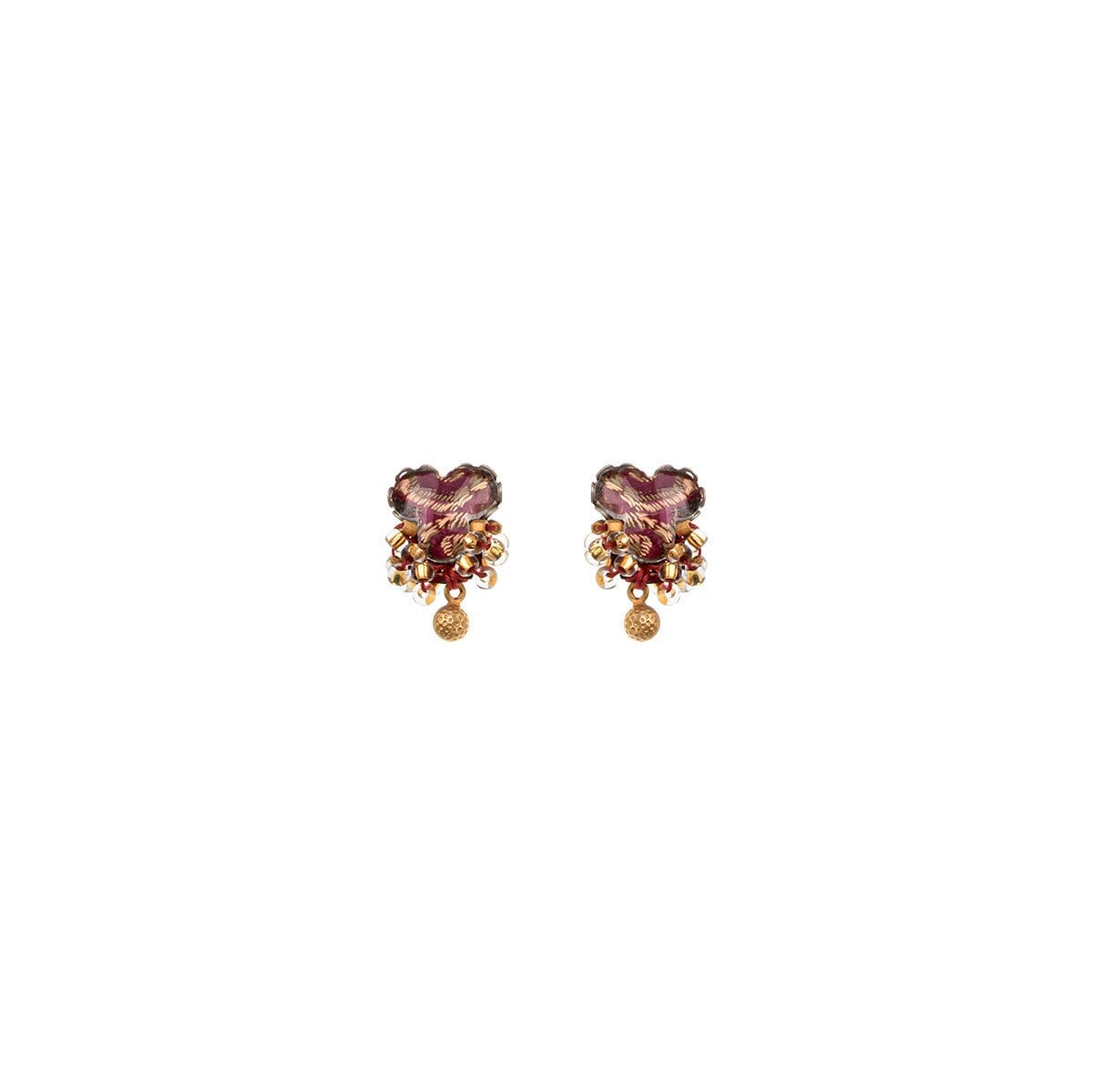 AYALA BAR Plum Wine Beaded Earrings - Baika Earrings - Zabecca Living