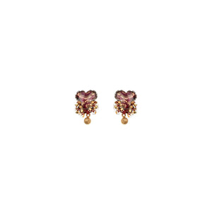 AYALA BAR Plum Wine Beaded Earrings - Baika Earrings - Zabecca Living