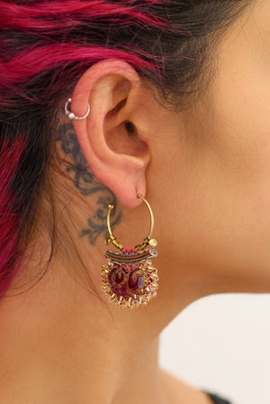 AYALA BAR Purple Drop Earrings - Frostbloom Earrings - Zabecca Living