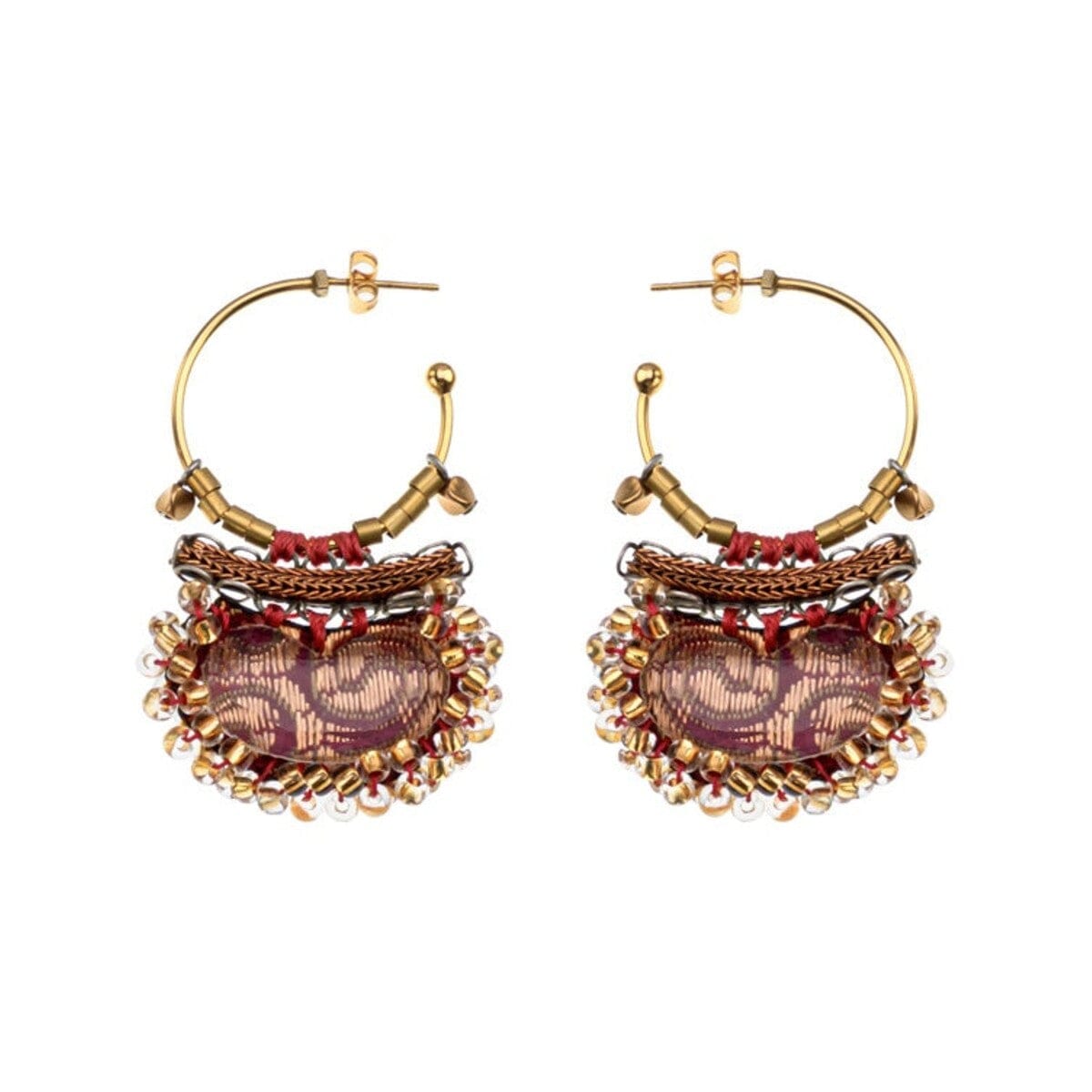 AYALA BAR Purple Drop Earrings - Frostbloom Earrings - Zabecca Living