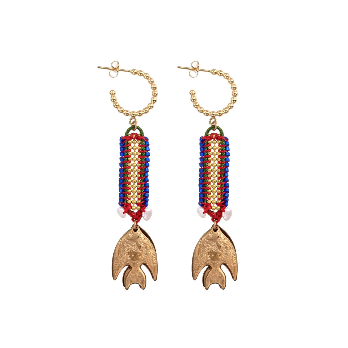 AYALA BAR Queen of Sheba Green Long Earrings - Orla Earrings - Zabecca Living