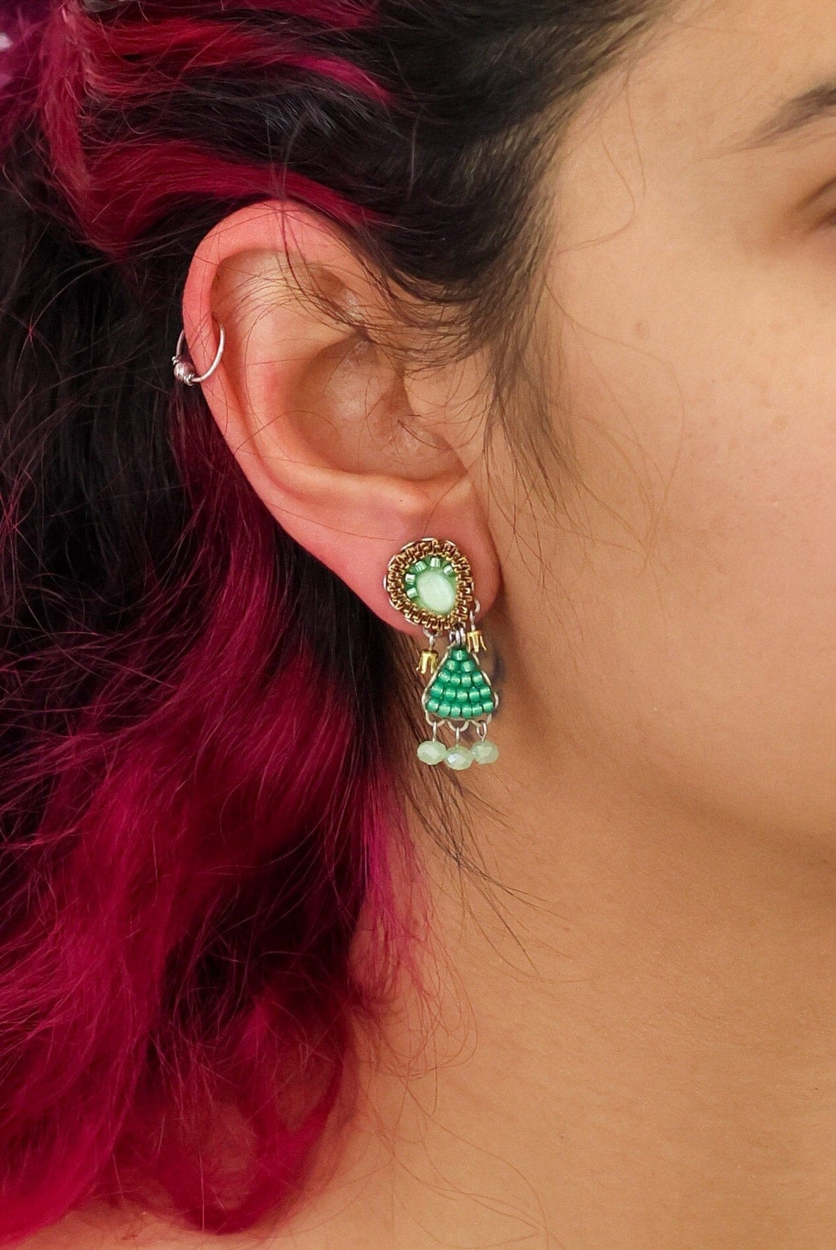 AYALA BAR Seagrass Beadwork Earrings - Ruppia Earrings - Zabecca Living