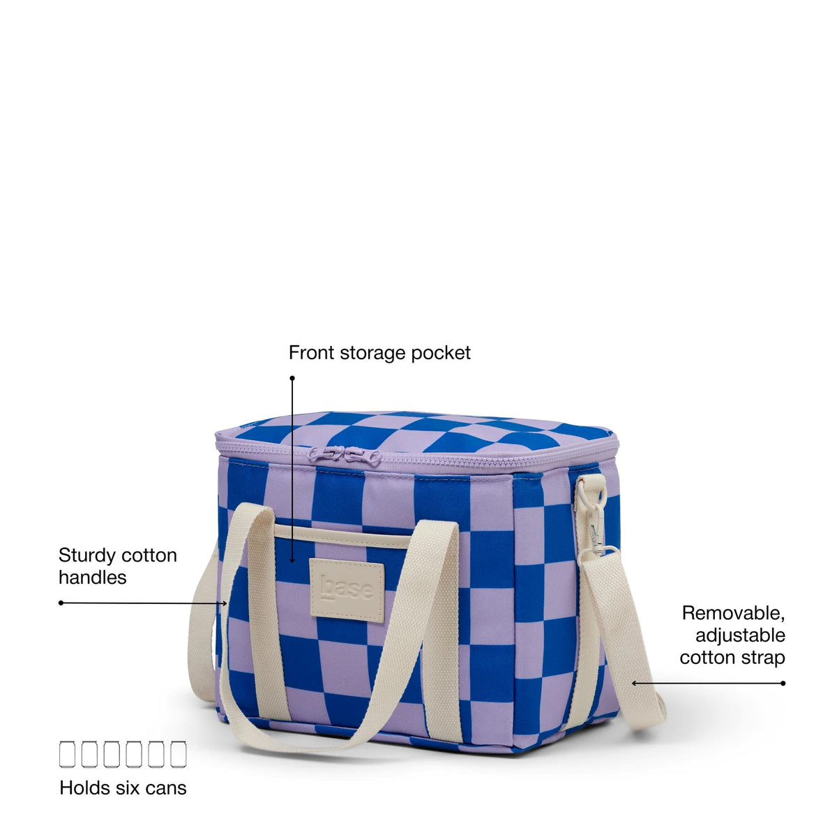 BASE Lunch Base - Lilac / Blue Check LUNCH BOX - Zabecca Living