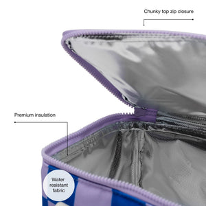 BASE Lunch Base - Lilac / Blue Check LUNCH BOX - Zabecca Living