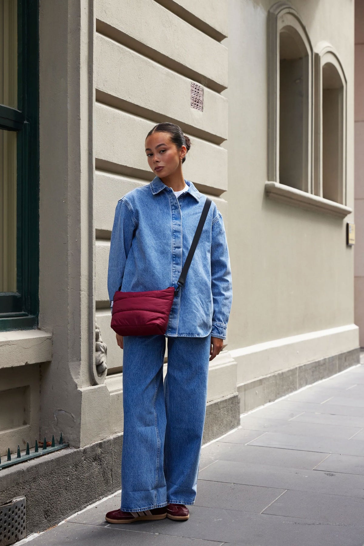 BASE Stash Base Crossbody - Burgundy HANDBAG - Zabecca Living