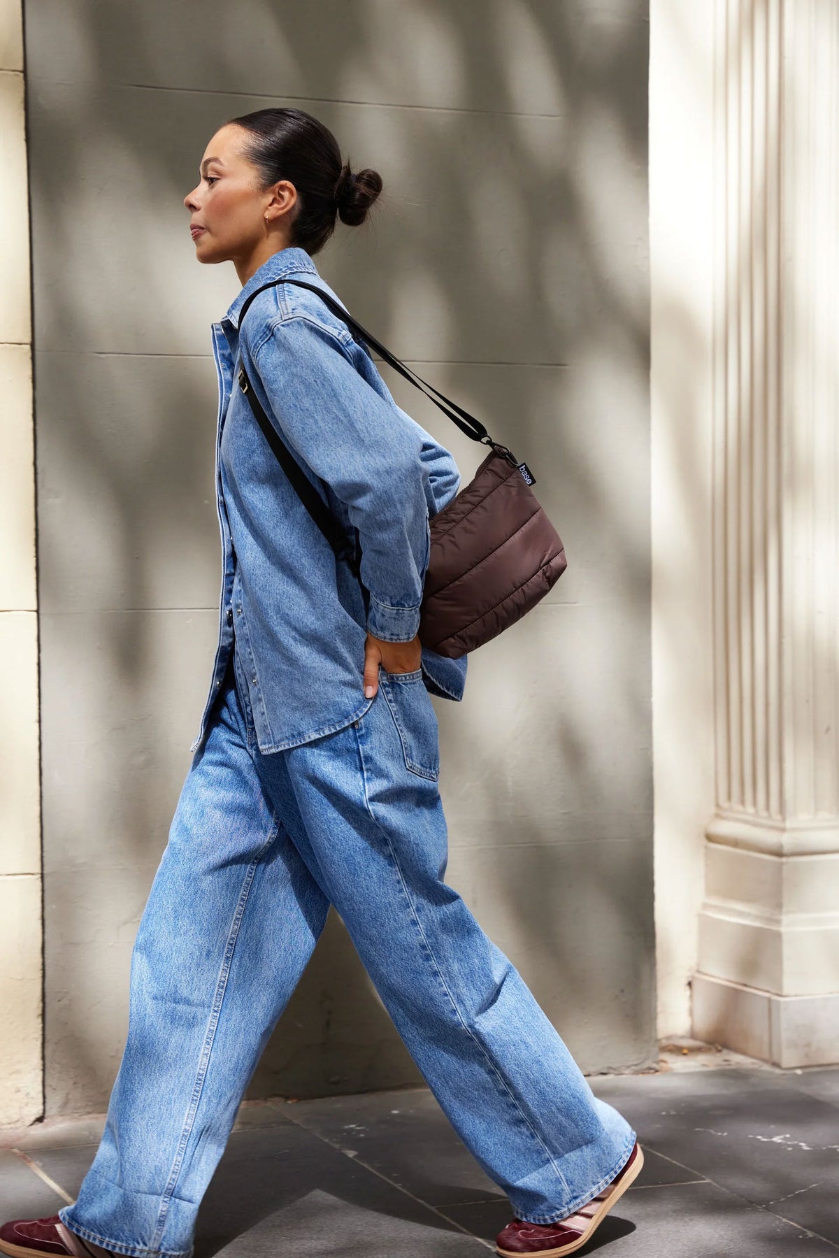 BASE Stash Base Crossbody - Chocolate HANDBAG - Zabecca Living