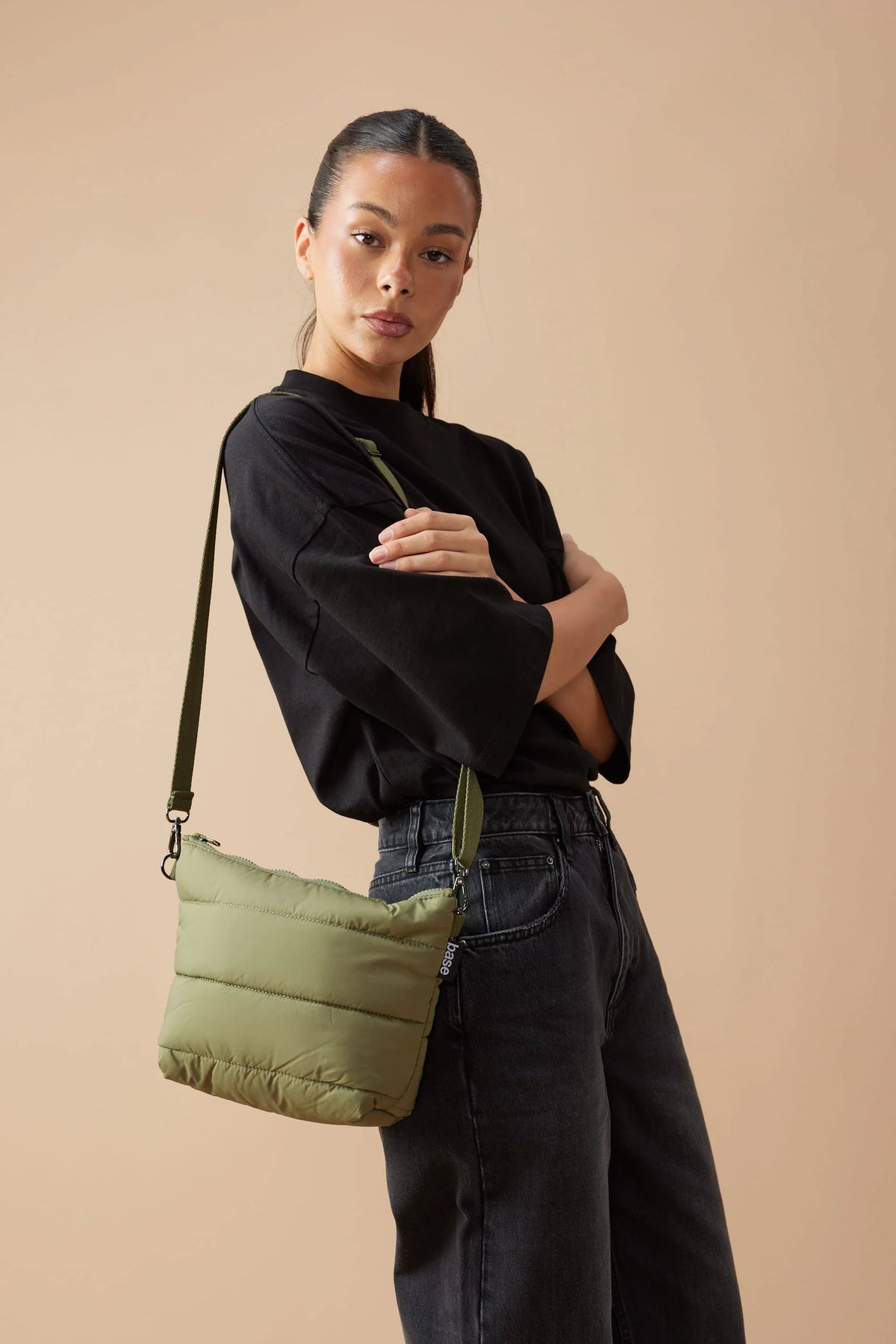 BASE Stash Base Crossbody - Khaki HANDBAG - Zabecca Living