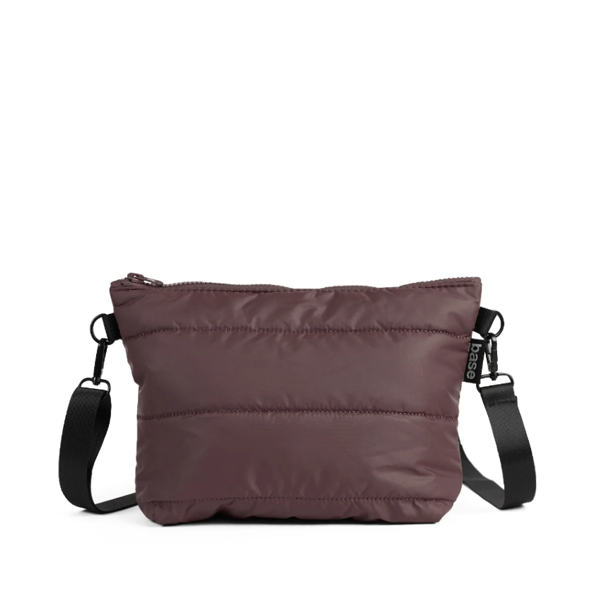 Base Supply chocolate crossbody bag with a strap on from zabecca living