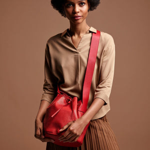 BE HOLD Bucket Bag - Rosso Red HANDBAG - Zabecca Living