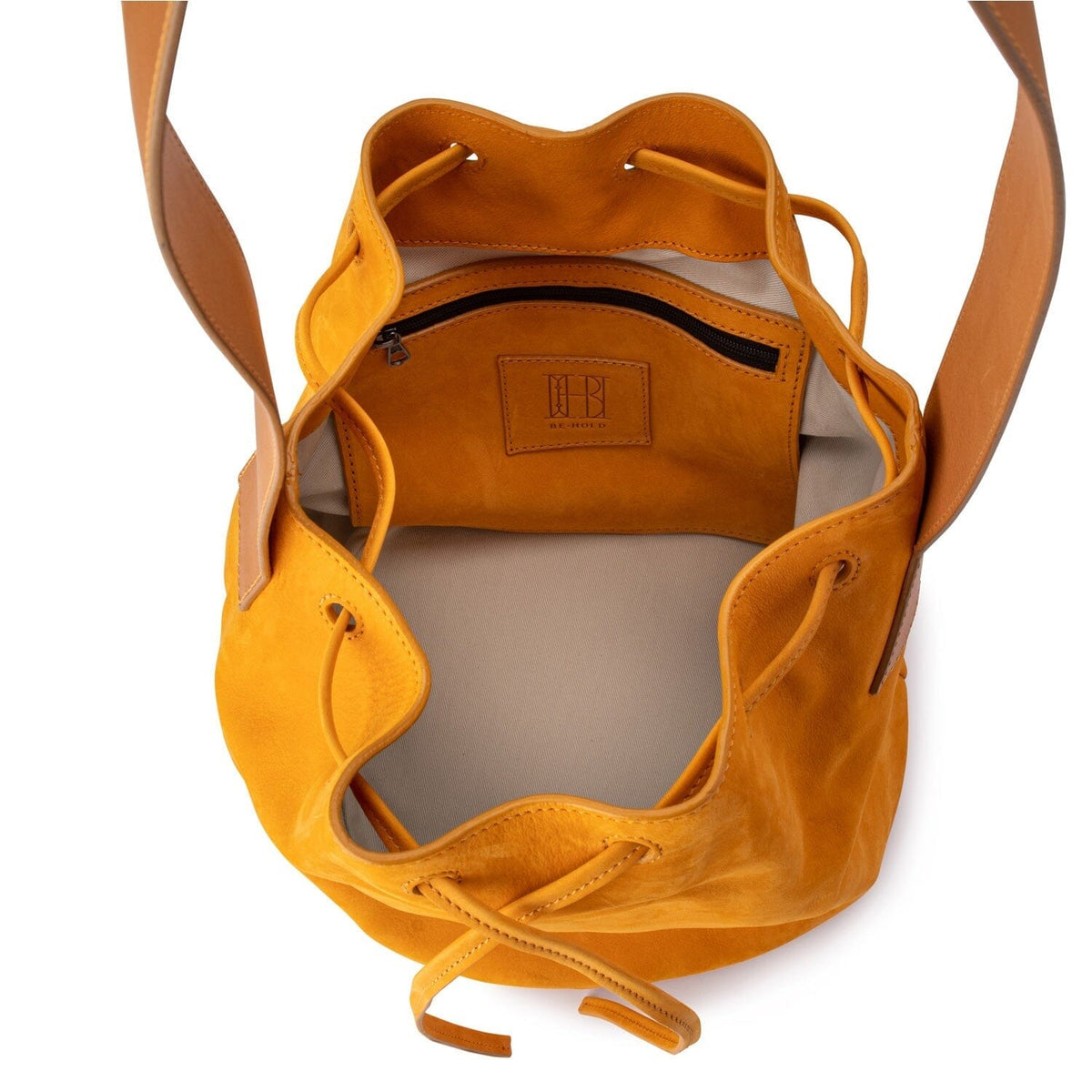 BE HOLD Bucket Bag - Turmeric HANDBAG - Zabecca Living
