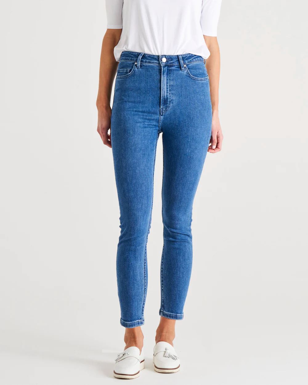 BETTY BASICS Betty Essential Jeans - Vintage Blue JEANS - Zabecca Living