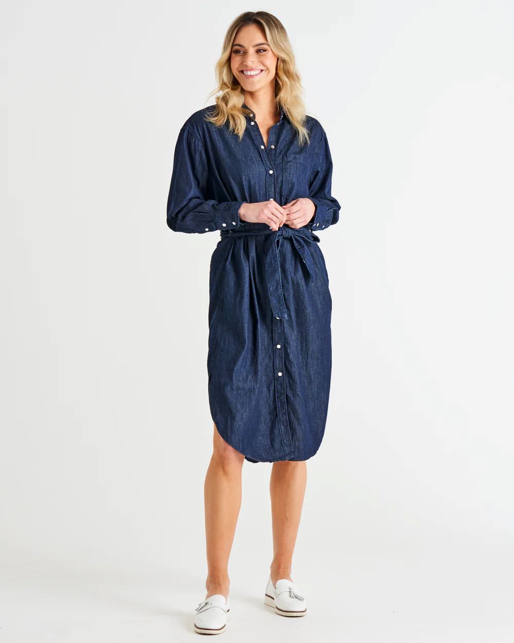 BETTY BASICS Demi Denim Dress - Dark Ink JEANS - Zabecca Living