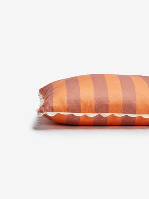 BONNIE & NEIL Bold Stripe Peach Linen Cushion Cushion - Zabecca Living