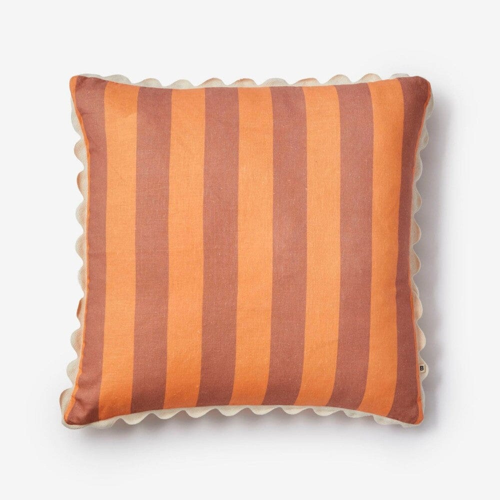 BONNIE &amp; NEIL Bold Stripe Peach Linen Cushion Cushion - Zabecca Living