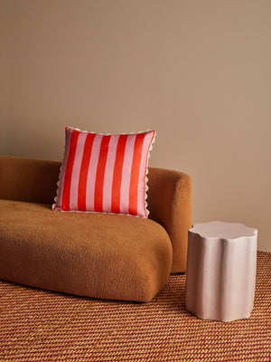 BONNIE & NEIL Bold Stripe Sorbet Linen Cushion Cushion - Zabecca Living