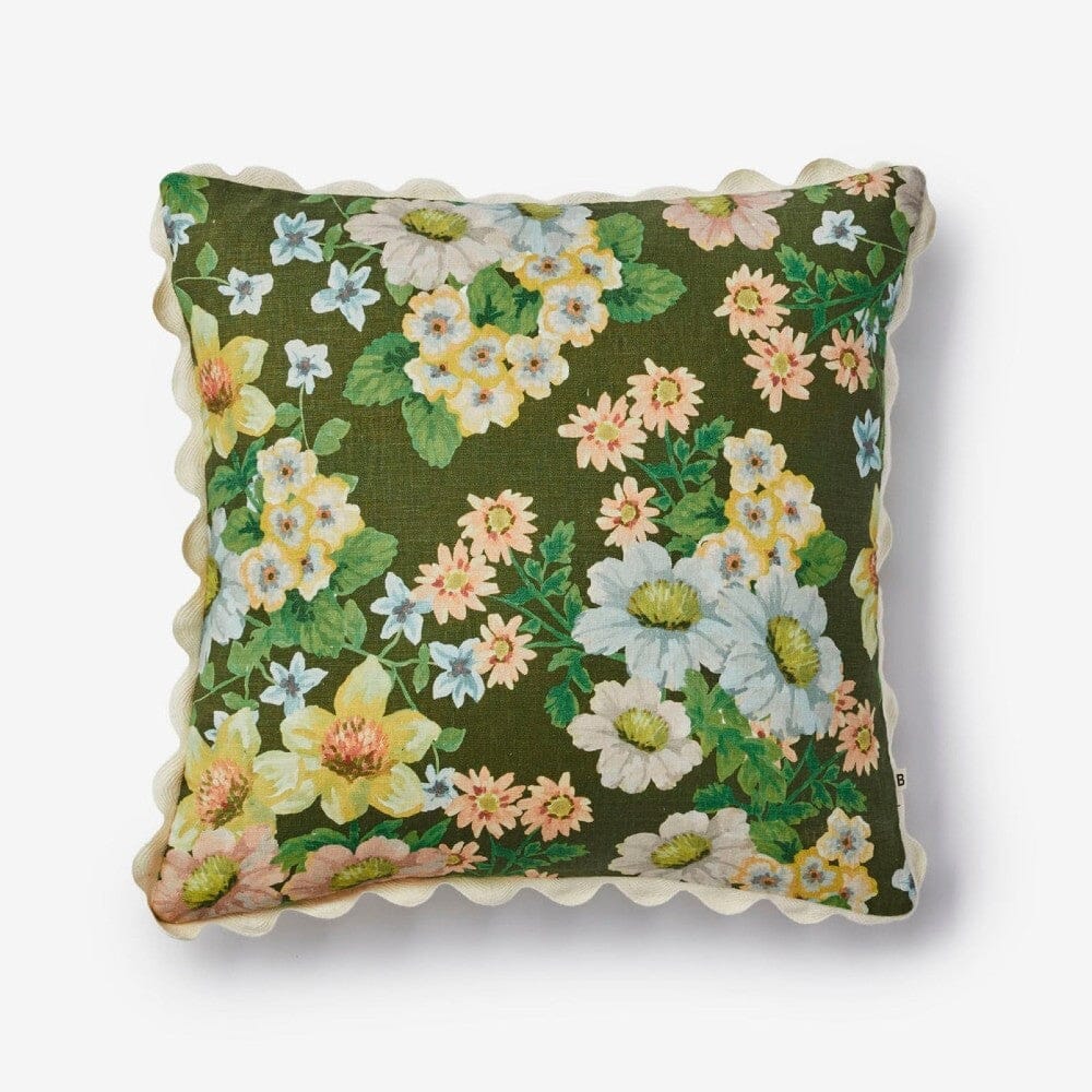 BONNIE &amp; NEIL Buttercup Olive Linen Cushion Cushion - Zabecca Living