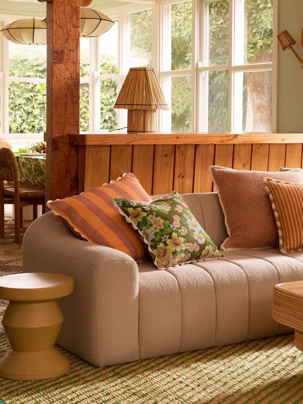 BONNIE &amp; NEIL Buttercup Olive Linen Cushion Cushion - Zabecca Living