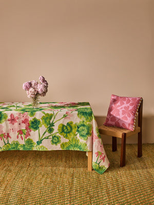 BONNIE & NEIL Geranium Multi Linen Tablecloth - Medium Table Runner - Zabecca Living