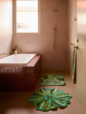 BONNIE & NEIL Jardin Green Bath Mat BATHROOM - Zabecca Living