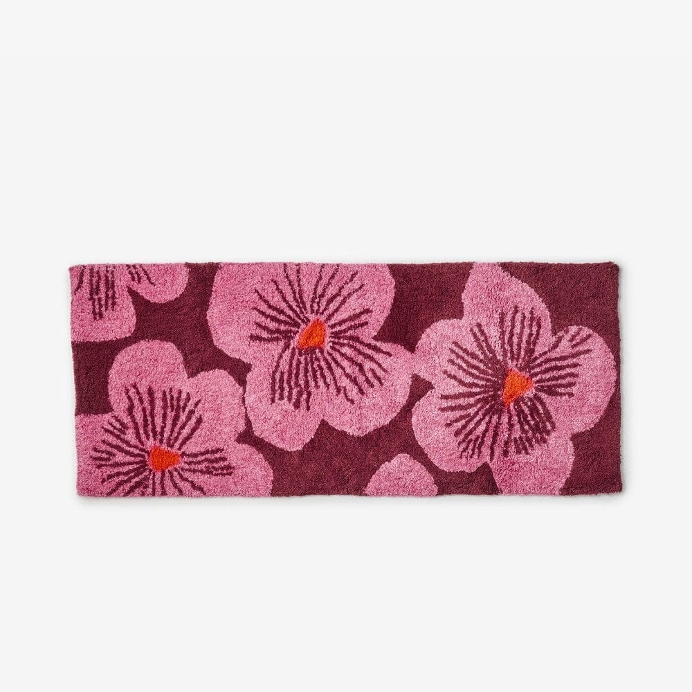 BONNIE &amp; NEIL Jardin Pink Long Bath Mat BATHROOM - Zabecca Living