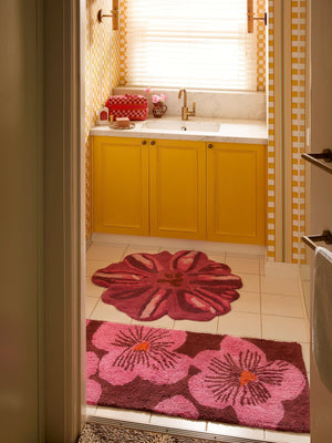 BONNIE & NEIL Jardin Pink Long Bath Mat BATHROOM - Zabecca Living