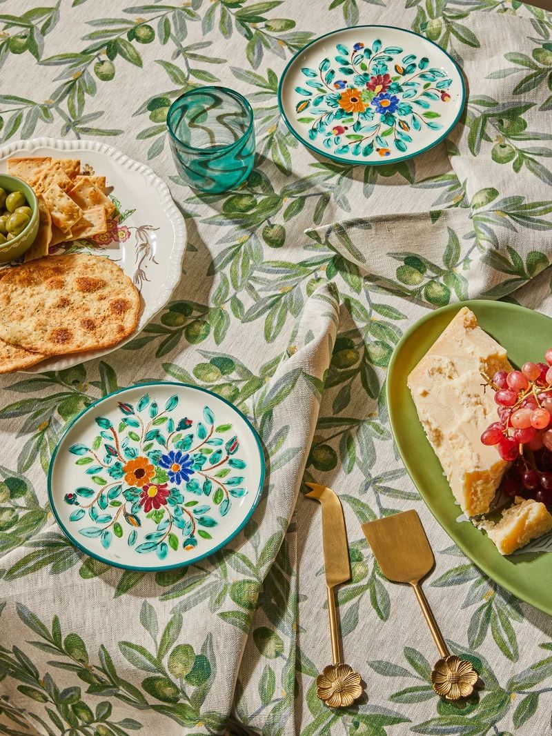 BONNIE & NEIL Olive Green Linen Tablecloth - Large KITCHEN + DINING - Zabecca Living