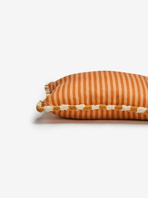 BONNIE & NEIL Pinstripe Nutmeg Linen Cushion Cushion - Zabecca Living