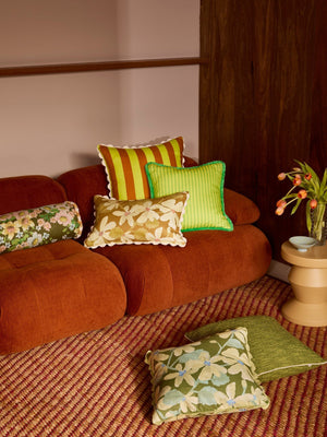 BONNIE & NEIL Violet Mustard Linen Cushion Cushion - Zabecca Living