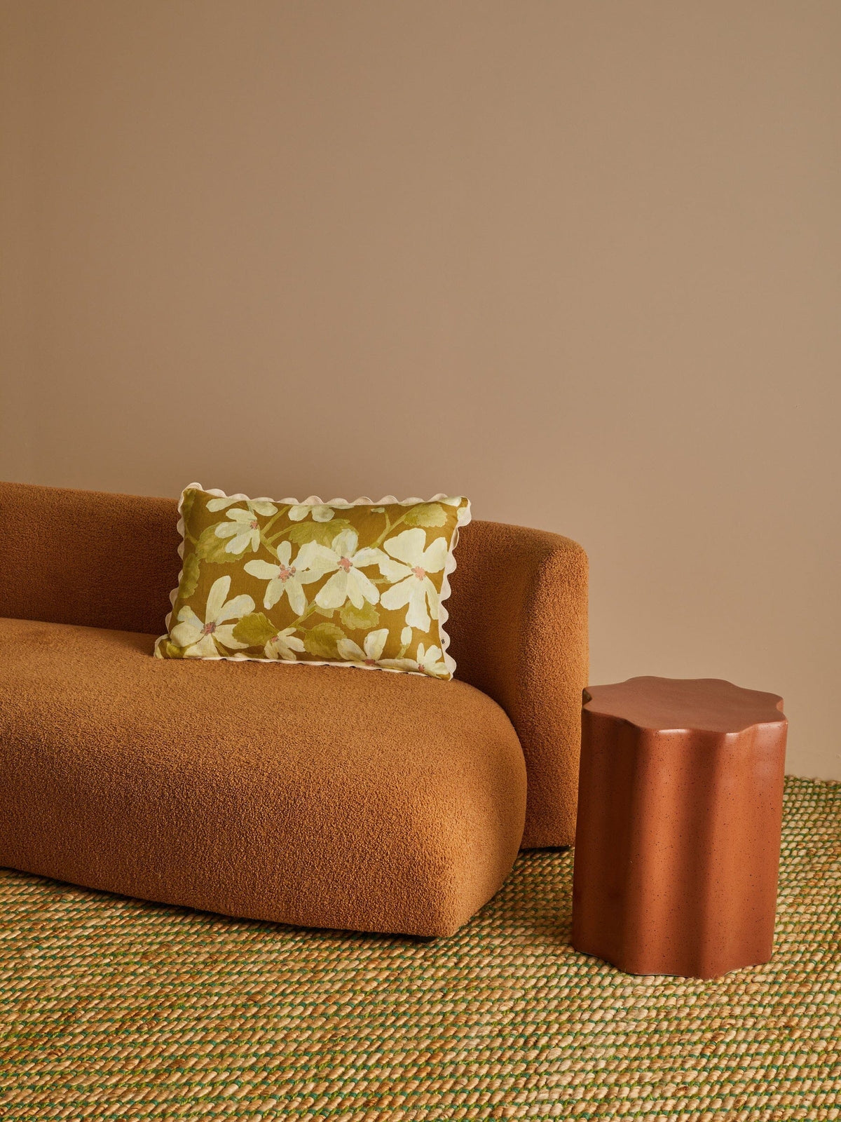 BONNIE &amp; NEIL Violet Mustard Linen Cushion Cushion - Zabecca Living